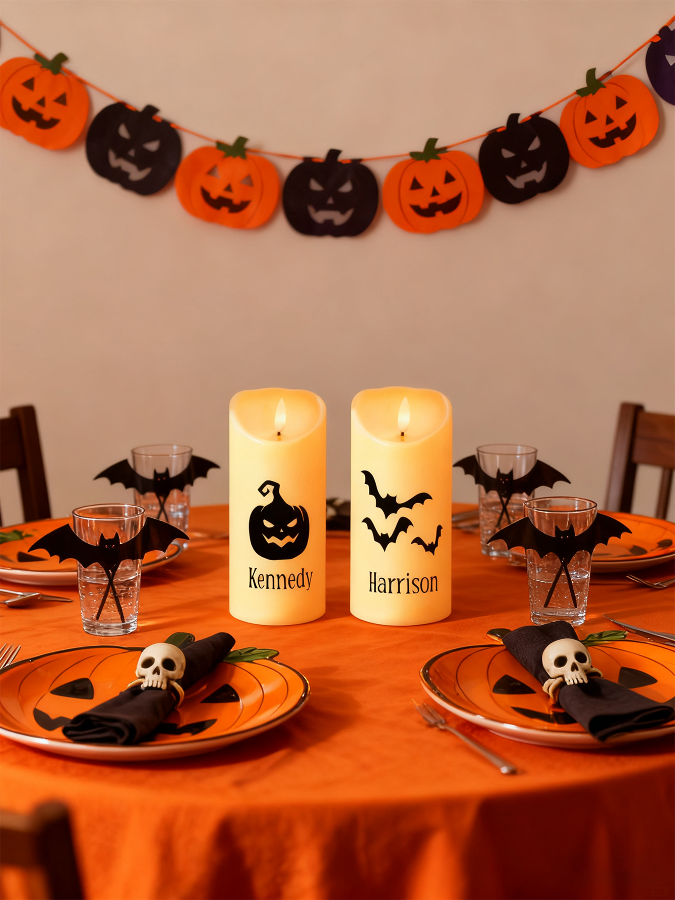 Halloween Personalized Flame-Free LED Candles